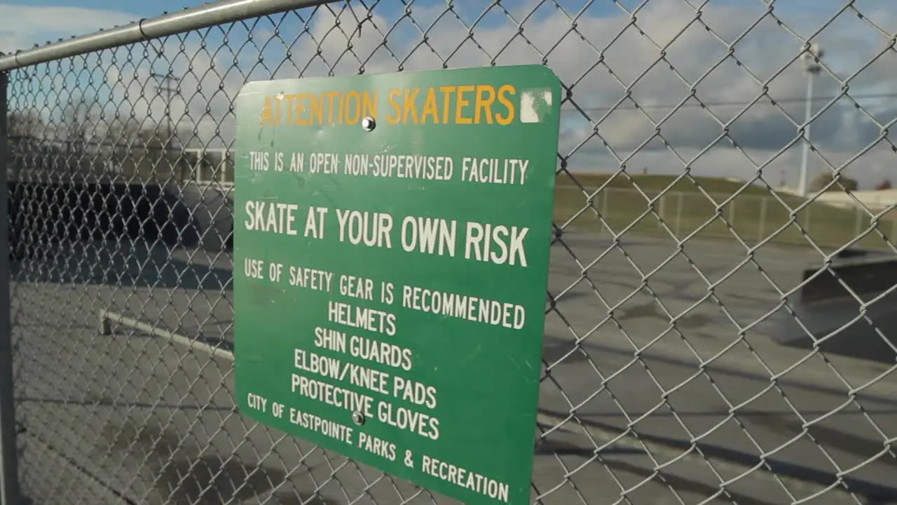 Skate Park Sign