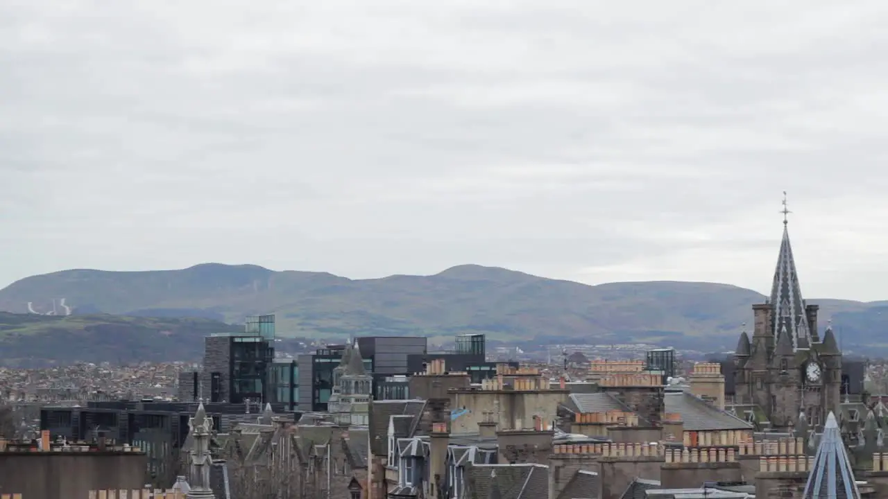 Buildings with the Lammermuir Hills