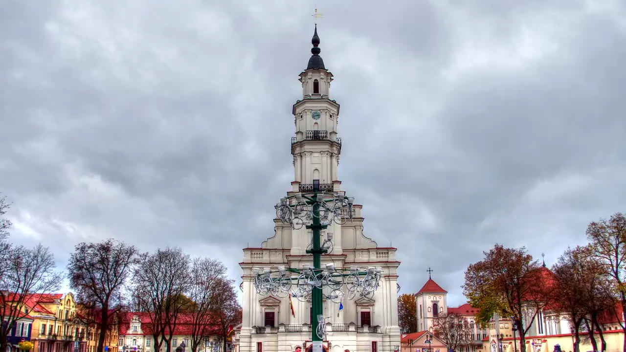 Town Hall of Kaunas Timelapse