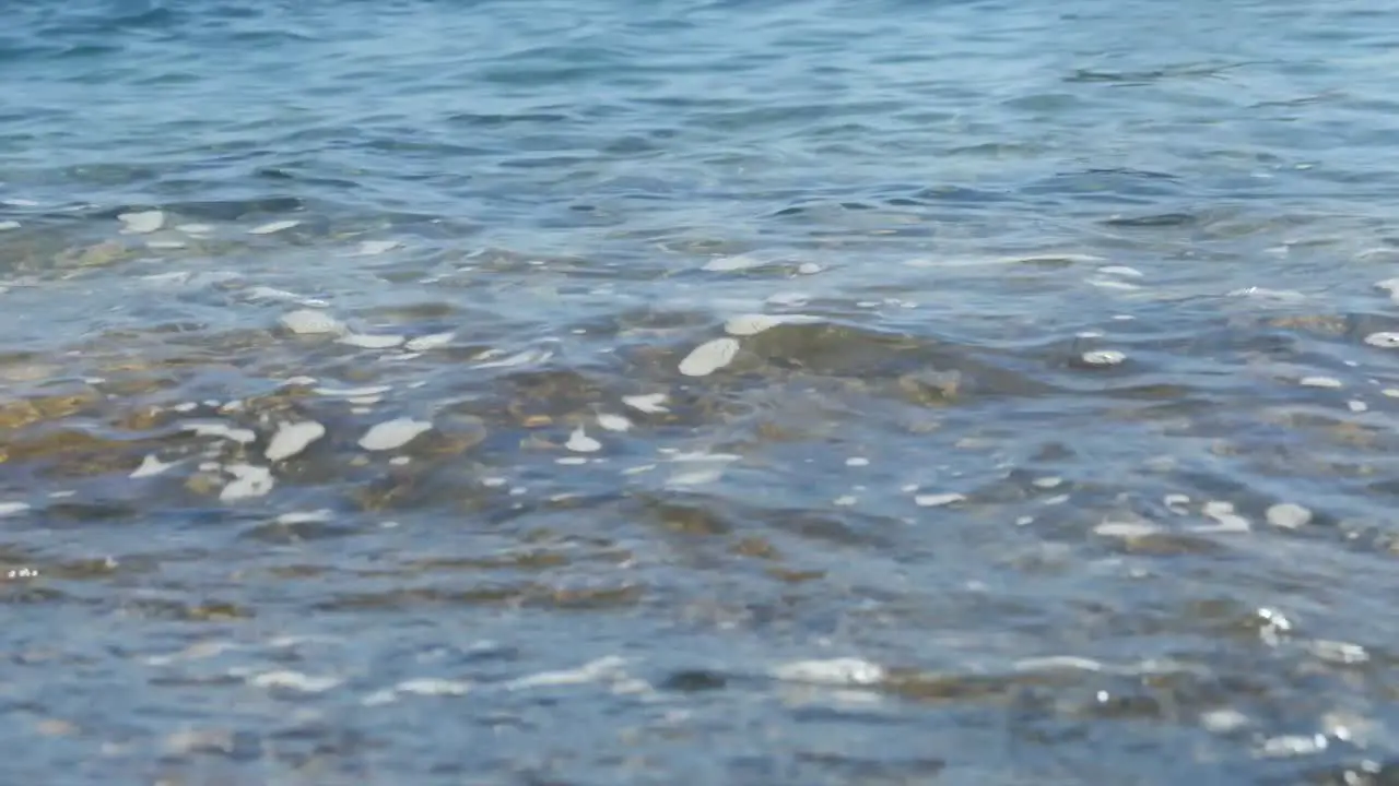 Close Up of Waves Breaking