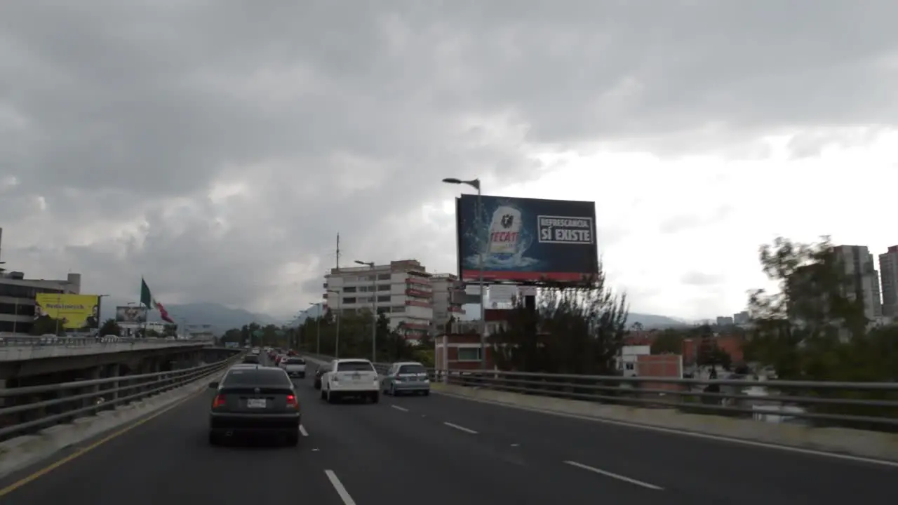 Driving on Mexican Highway