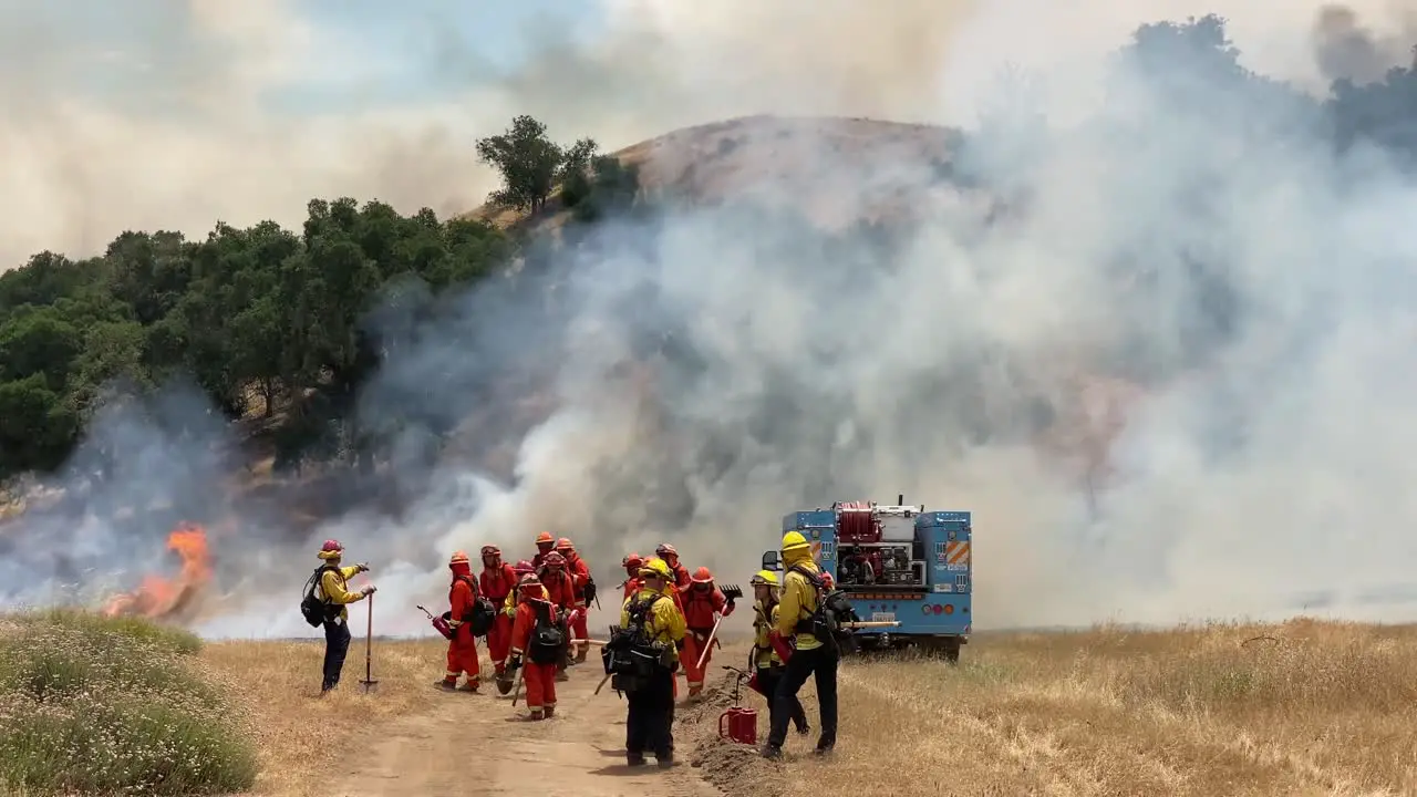 A Controlled Prescribed Wildfire Is Overseen By A Firefighter In A Wilderness Area In Santa Barbara County California 4