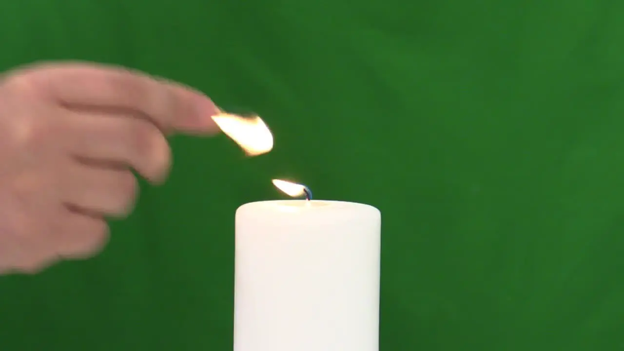 Candle on Green Screen