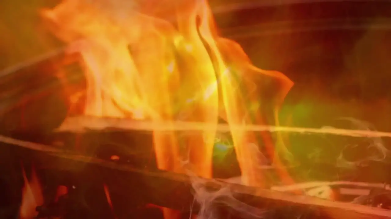 Digital animation of slow-motion fire 