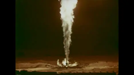 1966 3 Year Old Gas Well Fire In Uzbekistan Gas Field 