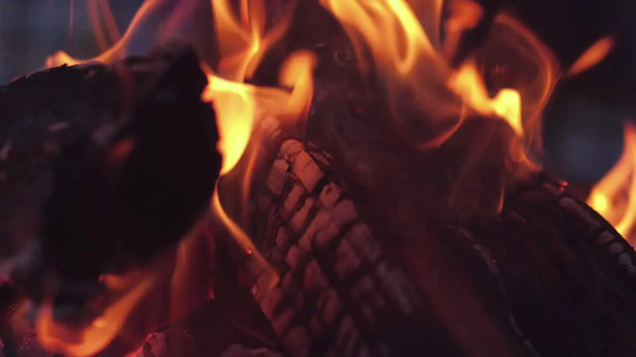 Closeup of a fireplace outside in the winter