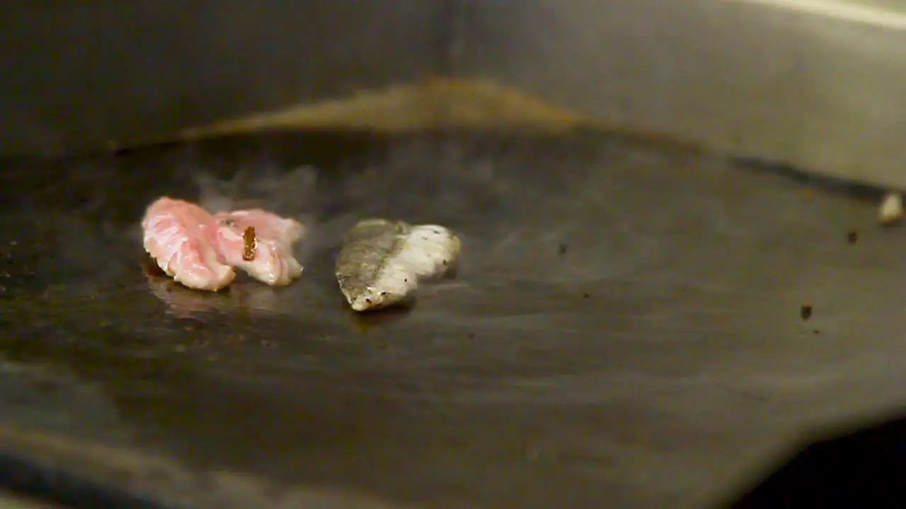 fish grilling at a restaurant