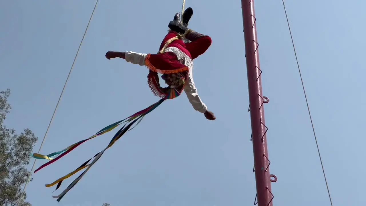 Mexican traditional rain dance called Papalntla flyers