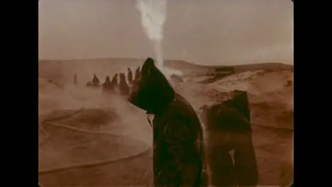 1966 Disinfecting Workers During Gas Well Fire Extinguishing