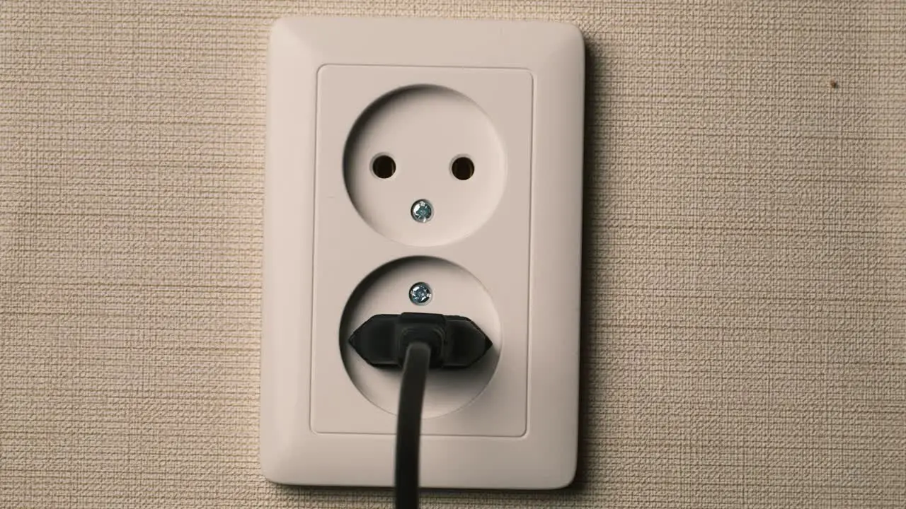 A flame appears in a plug outlet