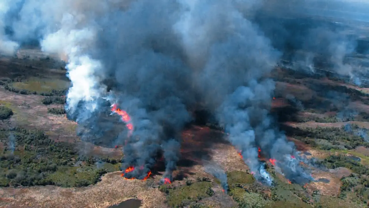 Aerials Of A Prescribed Burn At Merritt Island National Wildlife Reserve 2011