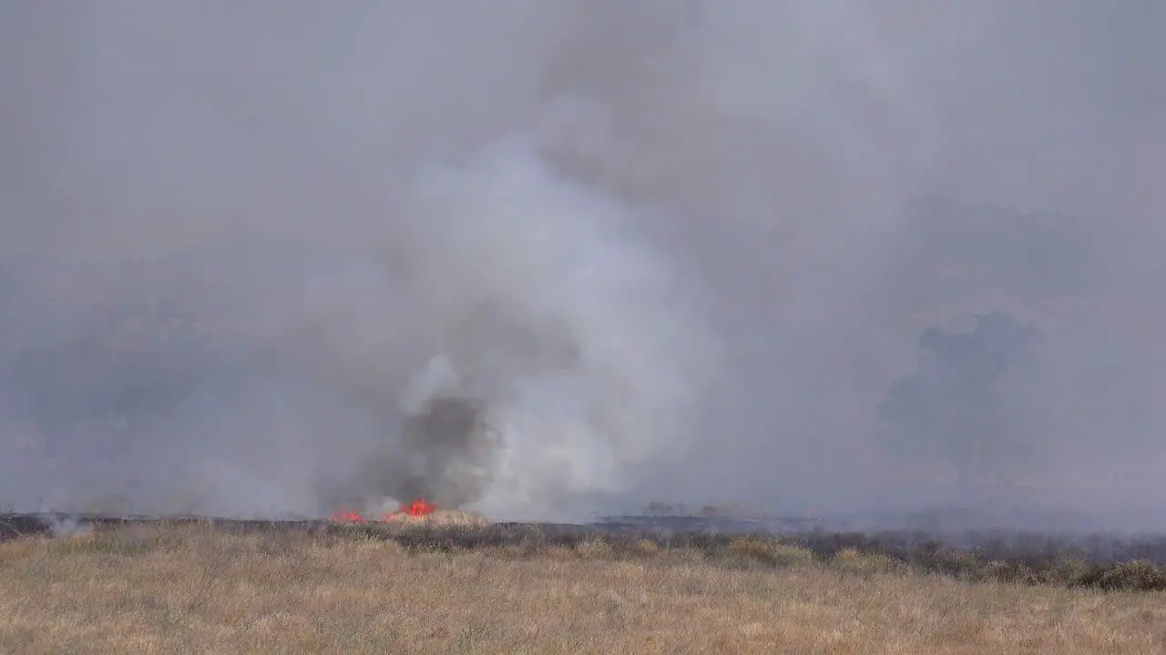 A wildfire burns in the hills of Central California 1