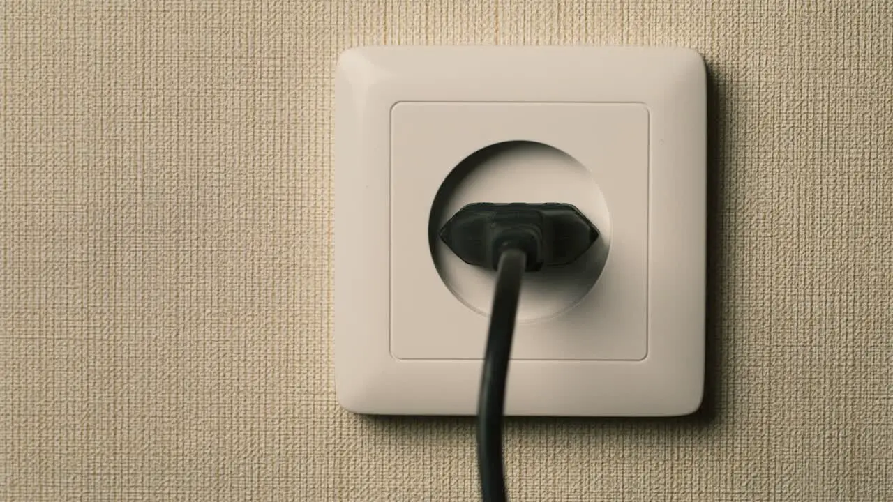 A flame appears in a plug outlet 1