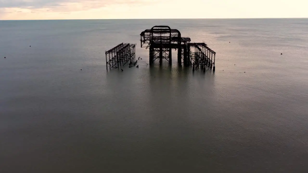 The derelict West Pier in Brighton England