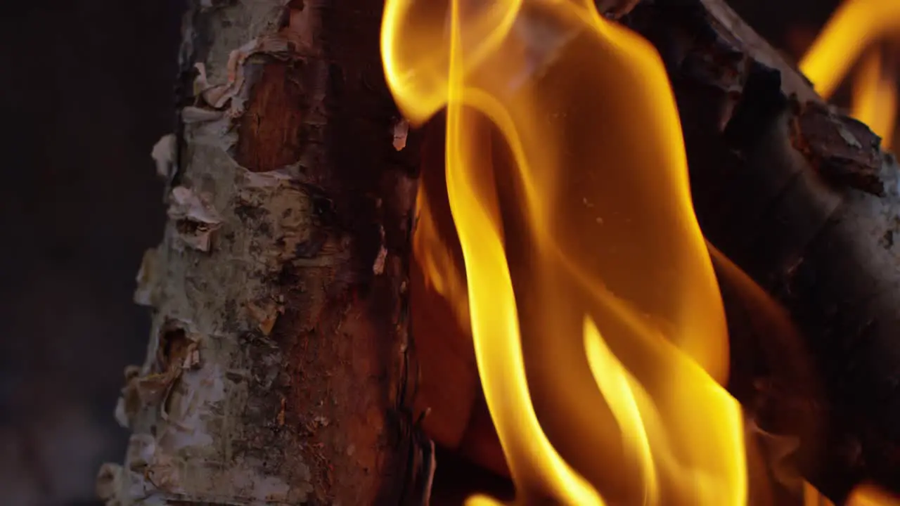 Burning Logs Slow Motion 4K 03