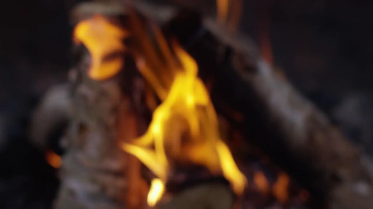 Burning Logs Slow Motion 4K 10