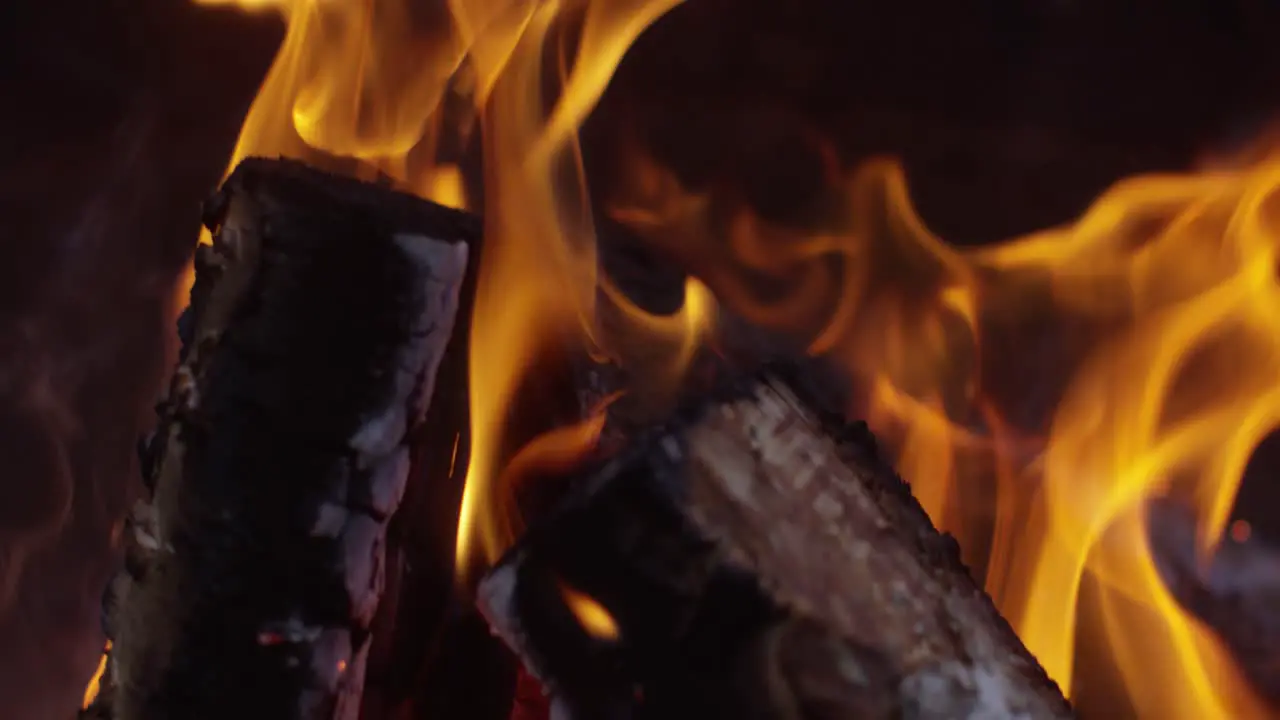 Burning Logs Slow Motion 4K 18