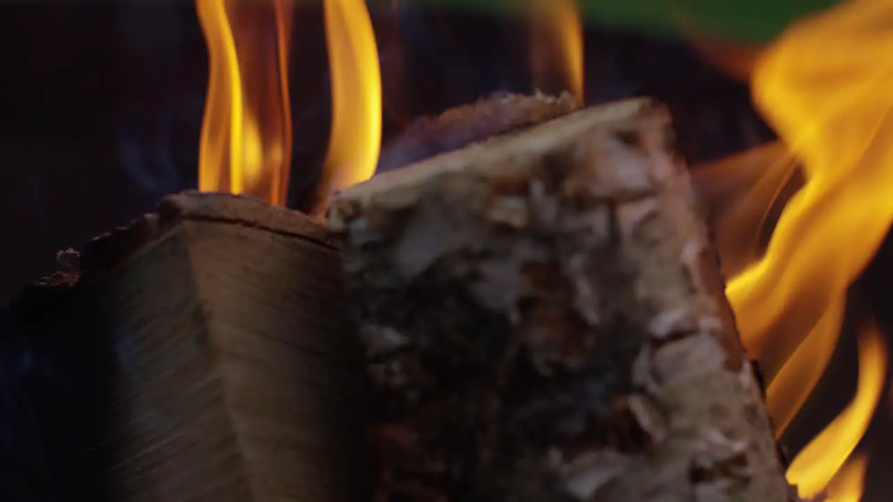 Burning Logs Slow Motion 4K 06