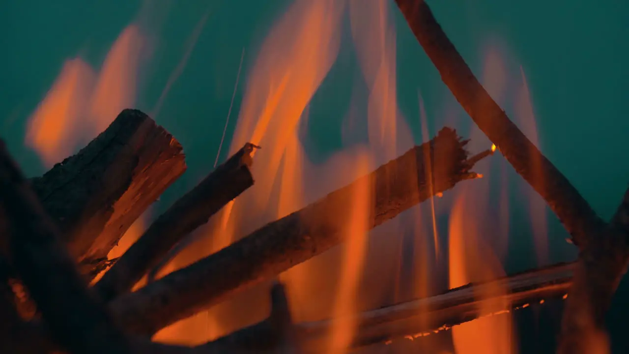 Bonfire Against Dark Night Sky