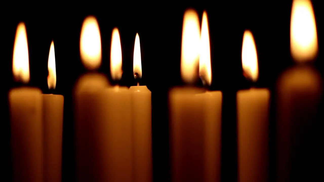 Burning Candles Black Background 6