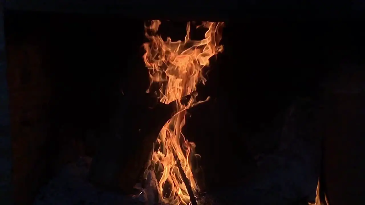 Slow motion of fire in Chimney