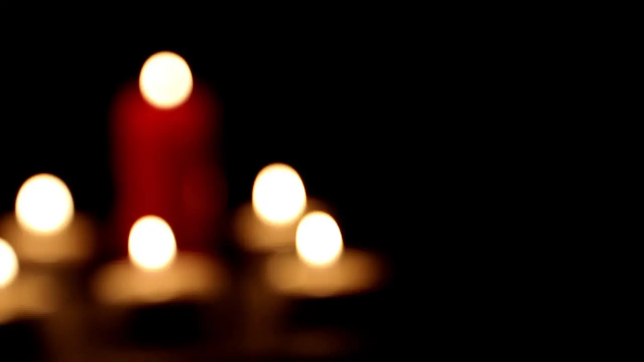 Burning Candles Light Bokeh Slider