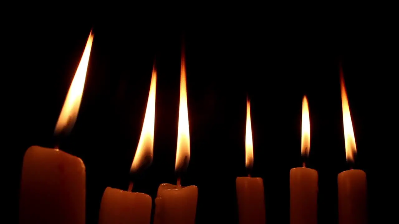 Burning Candles Black Background 7