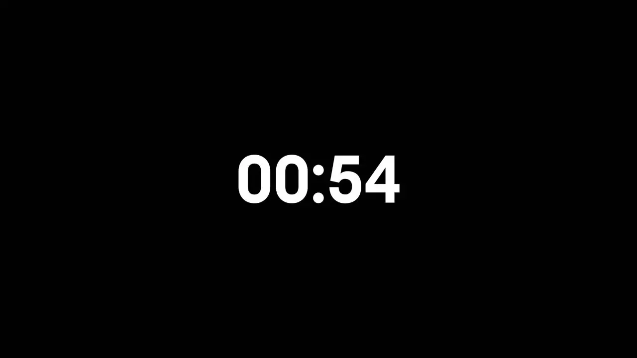 One Minute Countdown On Korolev Typography In Black And White