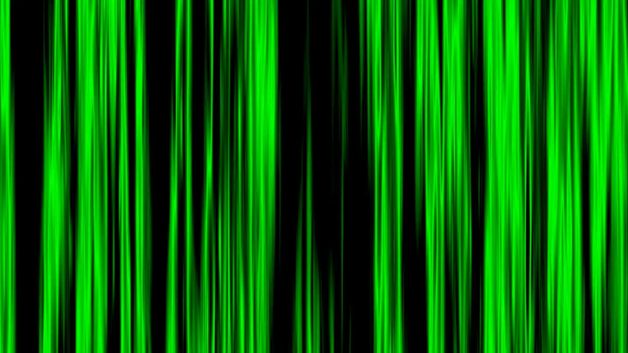 Looping animation of black and green vertical lines oscillating