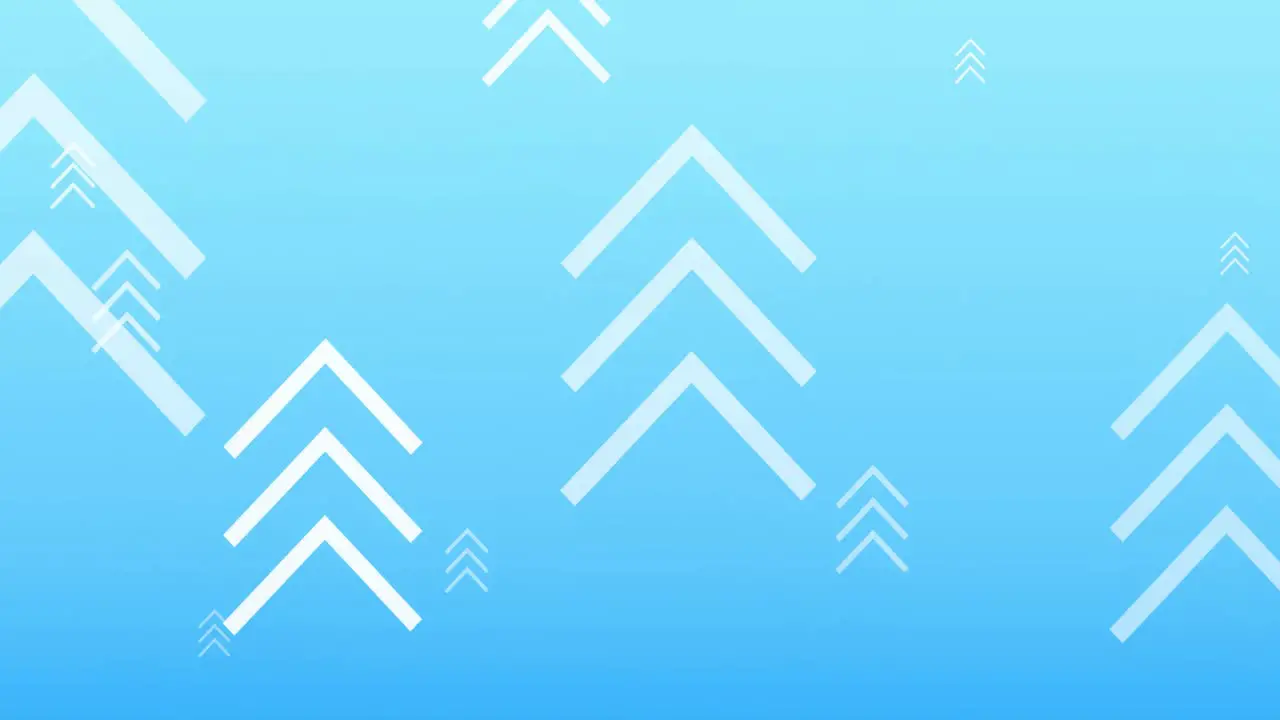 Animation of multiple white arrows pointing up on blue background