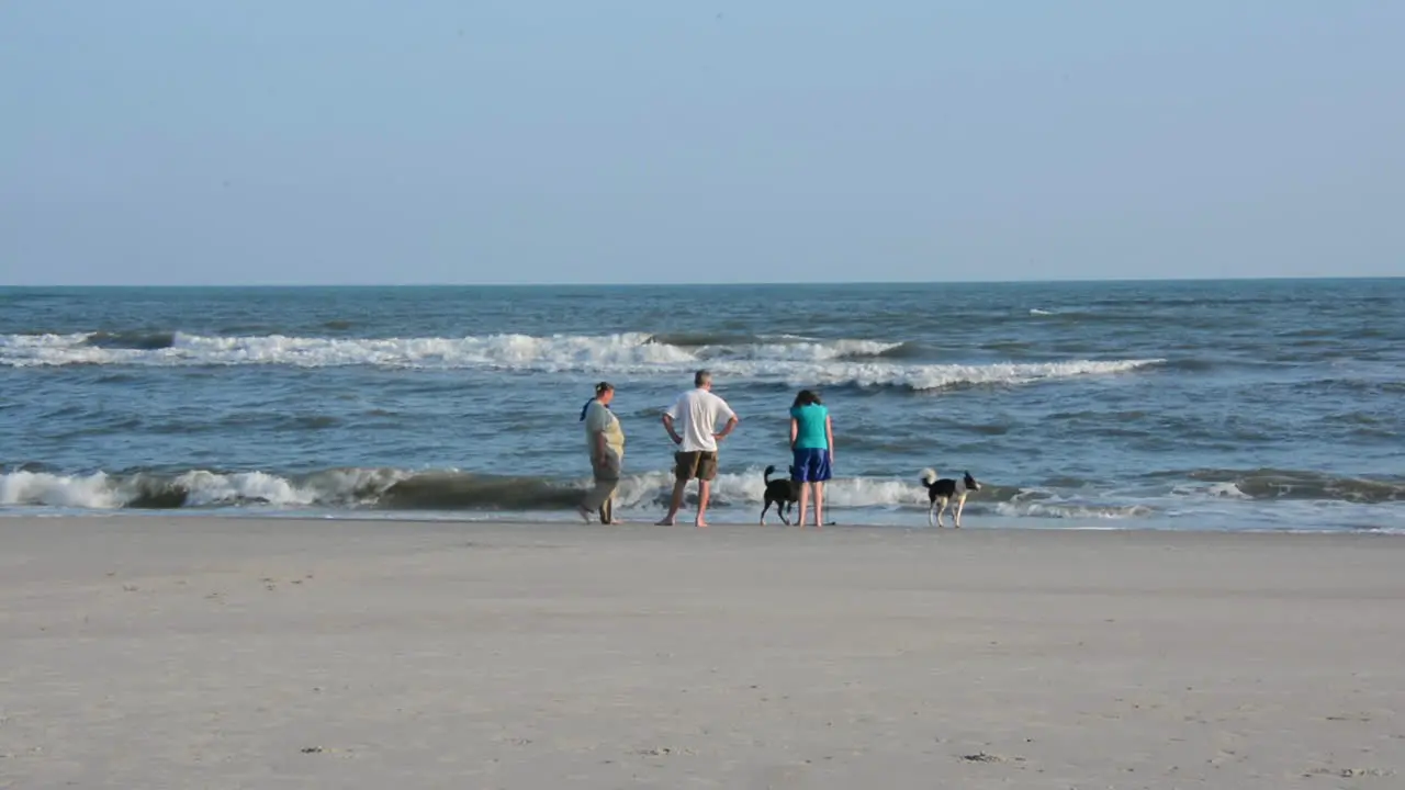 People standing on the beach