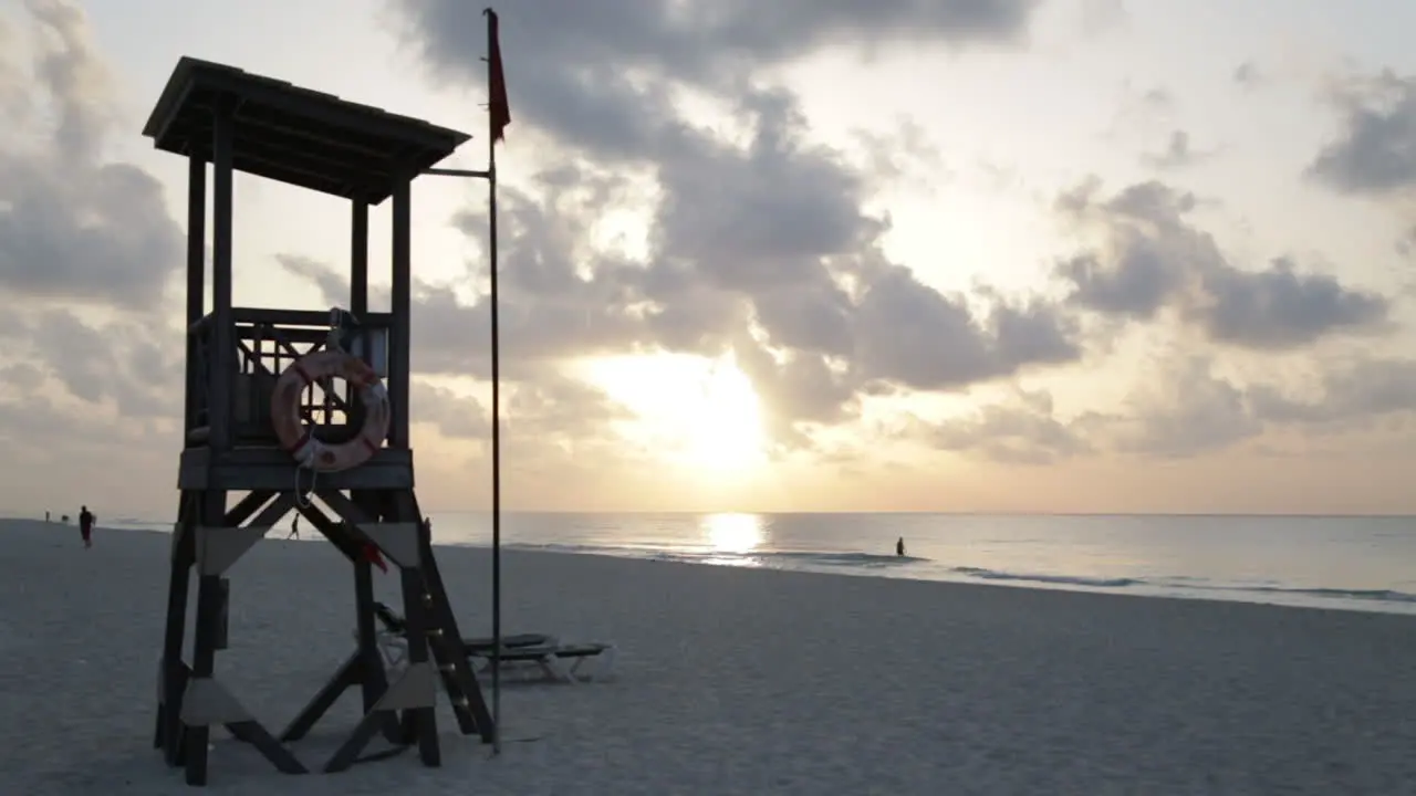 Sunrise Over White Sand Beach