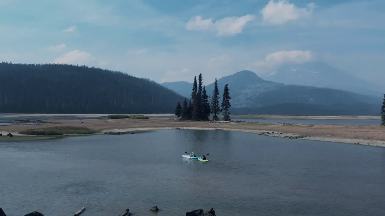 Kayakers on Sparks Lake Oregon