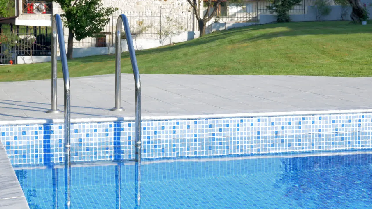 Cinemagraph outdoor swimming pool with rippling water