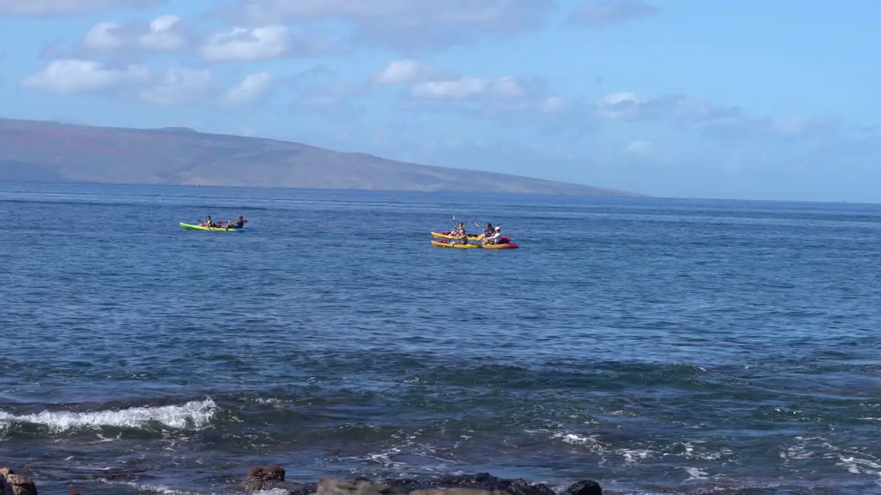 People kayaking in Maui Hawaii