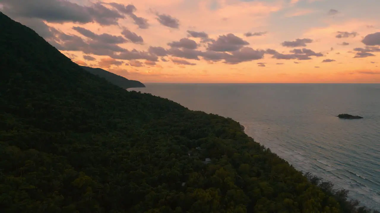 Epic sunset at tropical Cape Tribulation Daintree Rainforest