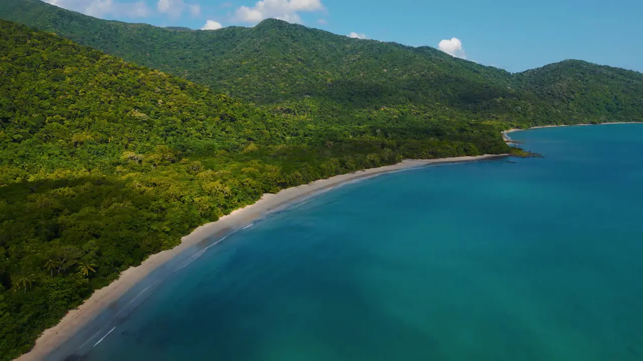 Tropical Cape Tribulation beach at Daintree Rainforest Australia