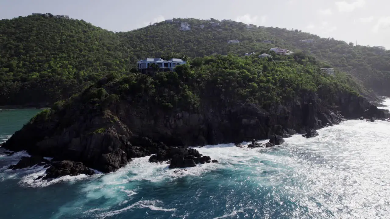 Beautiful drone view homes on mountain top st