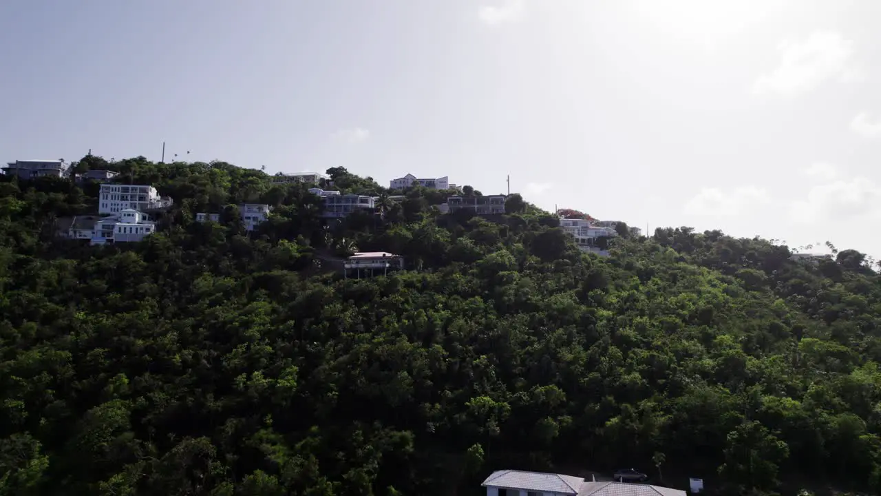 Stunning aerial view homes on mountain st