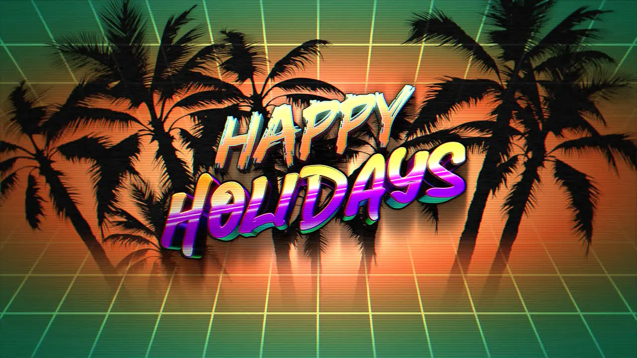 Happy Holidays in Neon Tropical Paradise