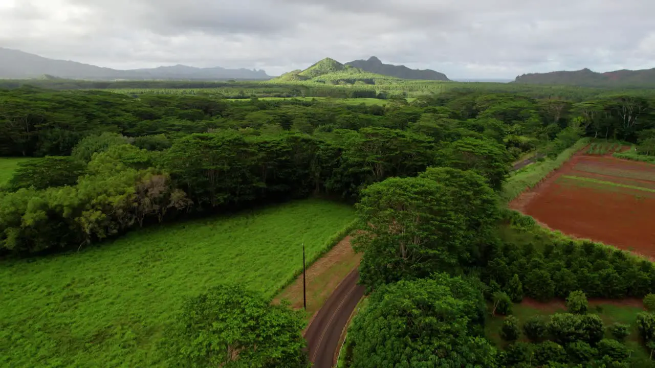 Kauai Hawaii country drone footage