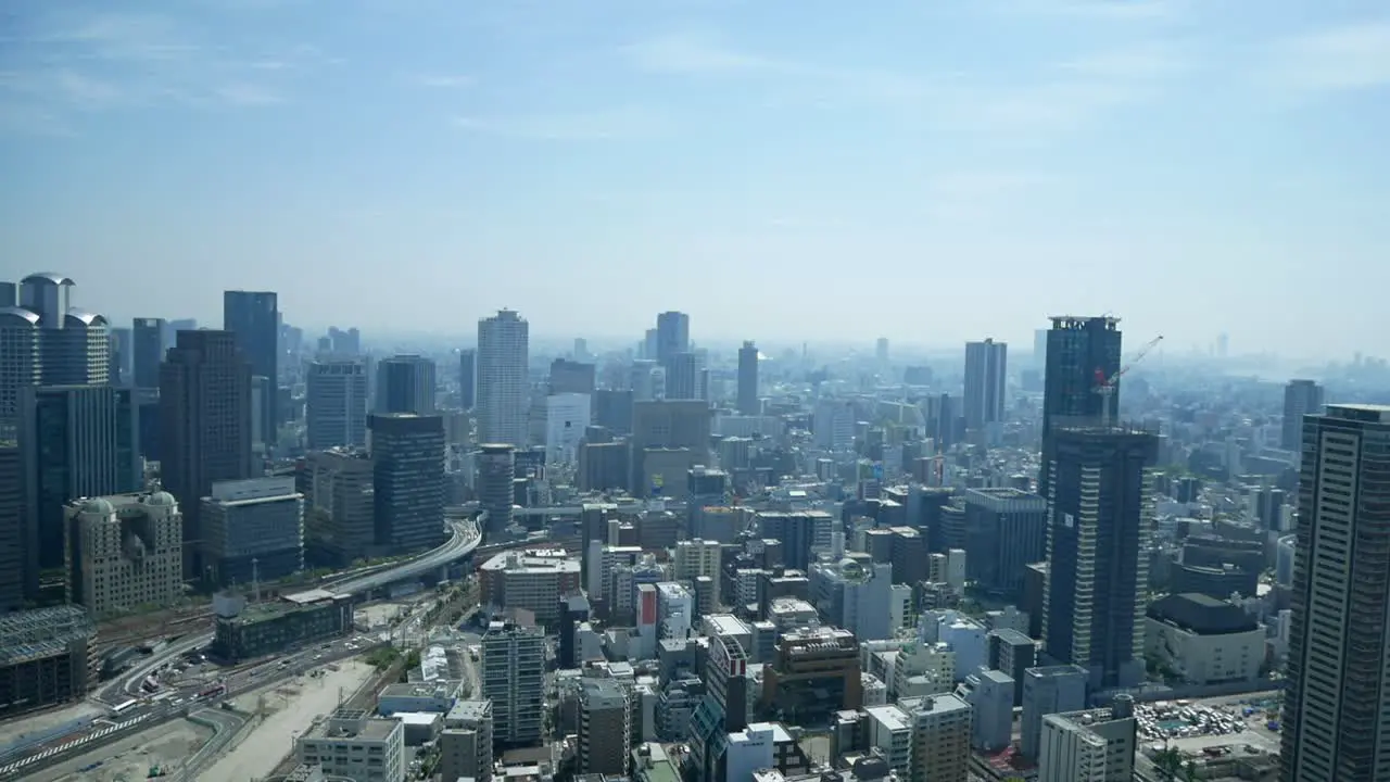 Osaka city view from umeda sky building when golden week vacation to japan 2018