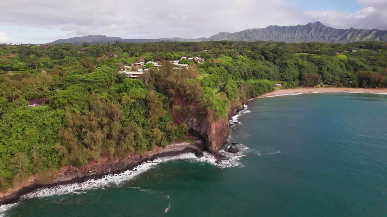 Kauai Hawaii ocean cliff drone footage