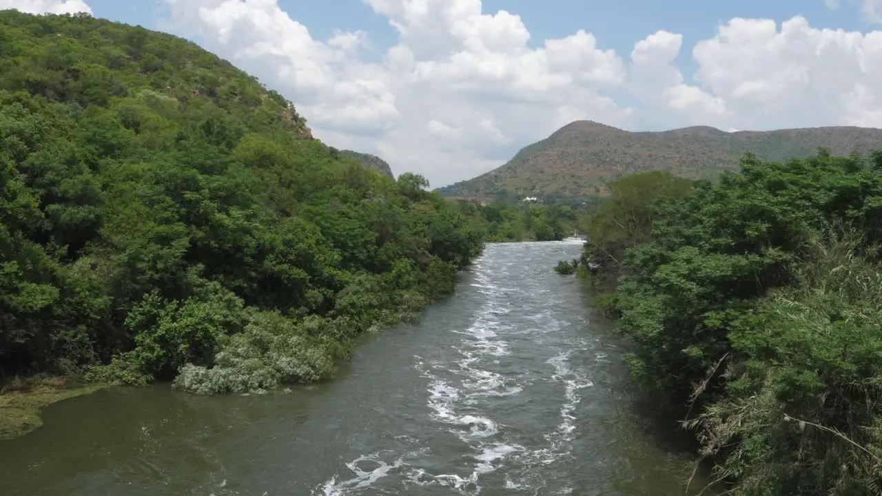 Crocodile River in spring flood below Hartbeespoort Dam South Africa