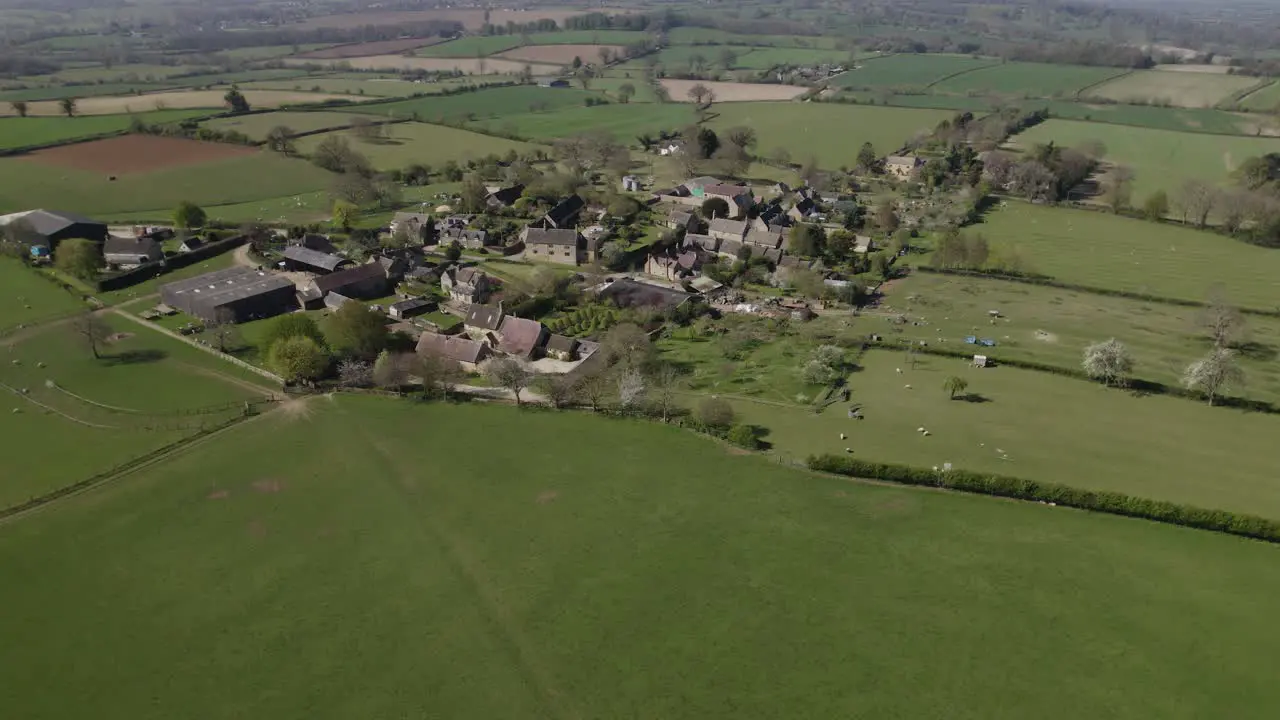 Hidcote Boyce Small Village Hamlet North Cotswolds Aerial Spring Landscape Colour Graded