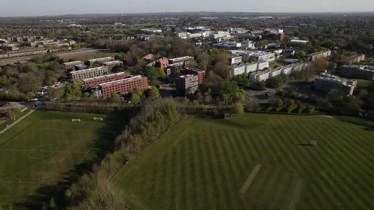 University Of Warwick Campus High Aerial View From Cricket Pitch Editorial