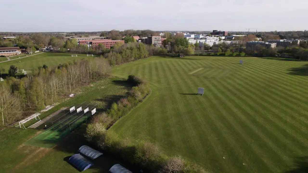 University Of Warwick Campus Spring Season Aerial View From Cricket Pitch Editorial