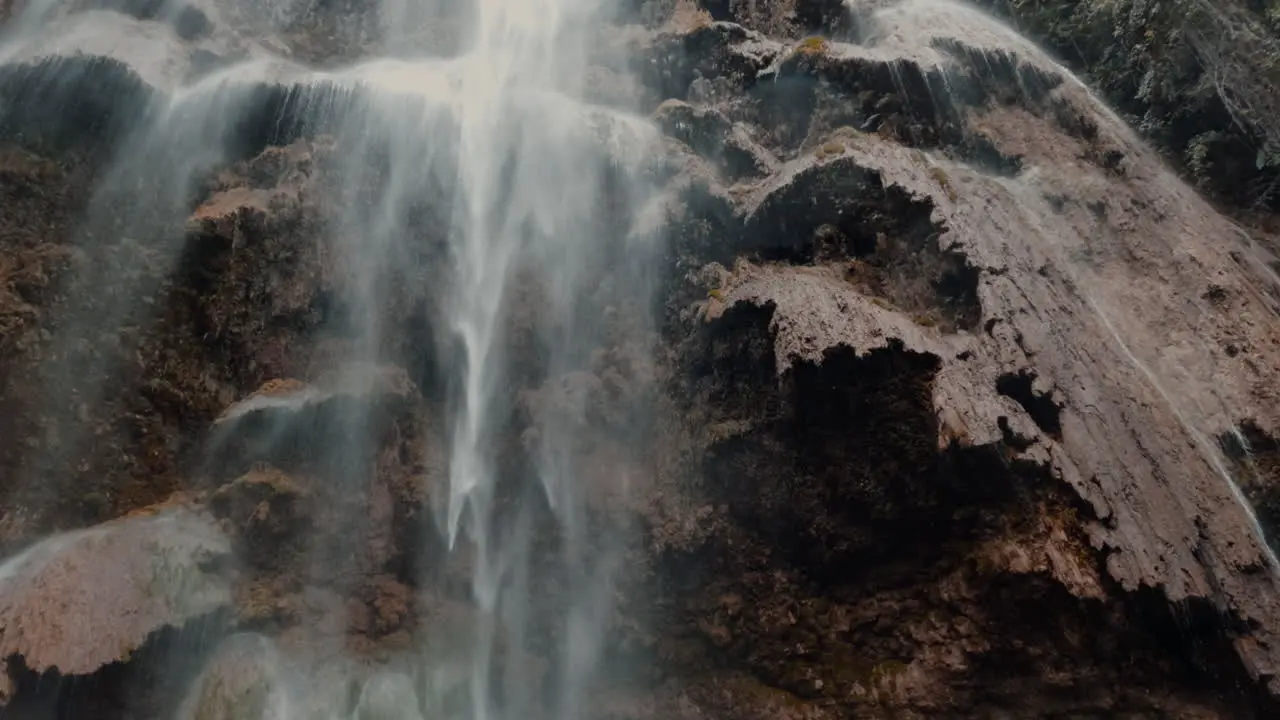 Cinematic slow motion shot of a waterfall in the Philippines Asia 120FPS 4K Slomo