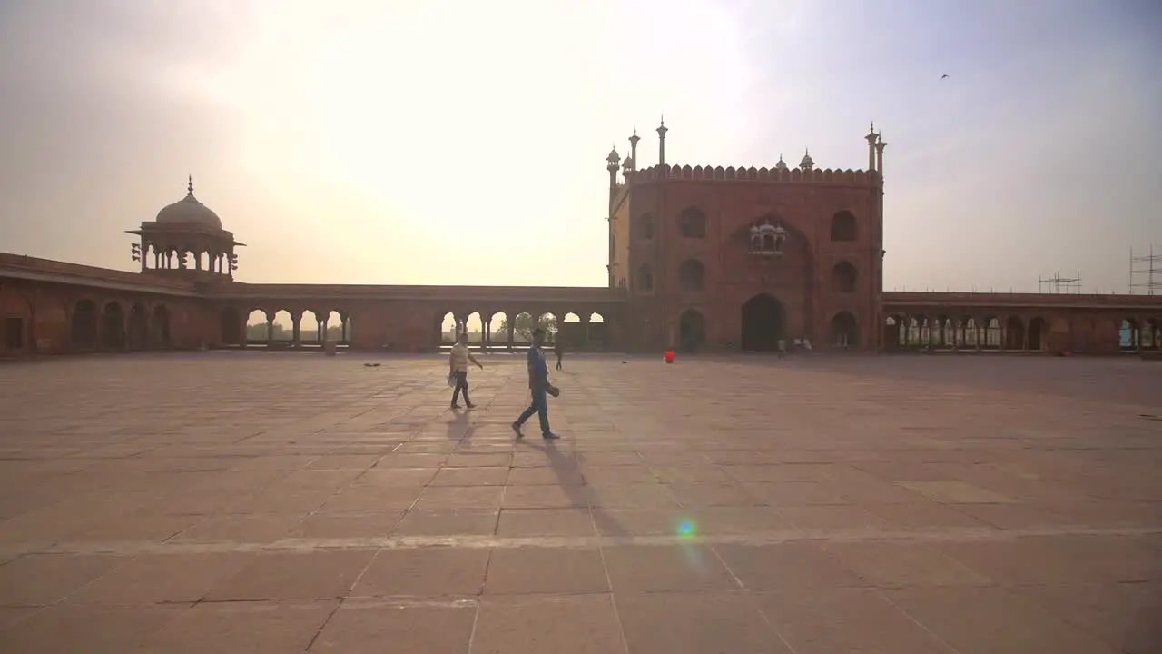 People Walking Through Jama Masjid Delhi