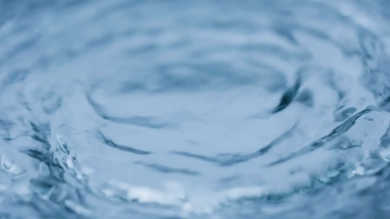 Circles forming in the water in slow-motion